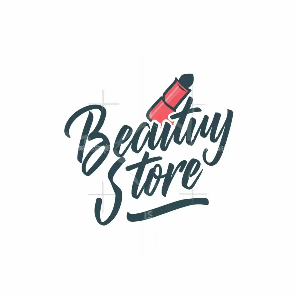 a logo design,with the text "Beauty Store", main symbol:Make up,Moderate,be used in Retail industry,clear background