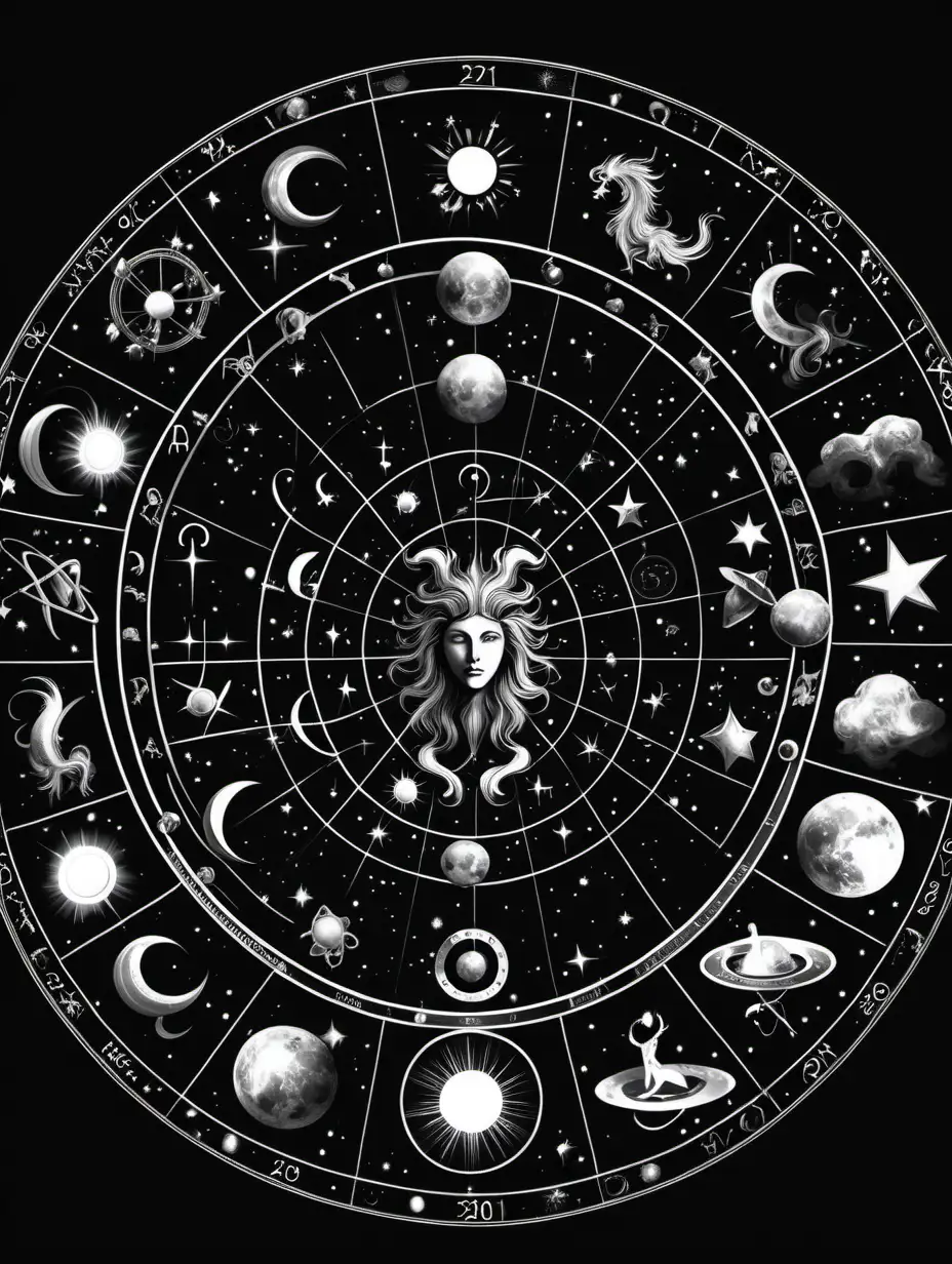Astrology, dark background
