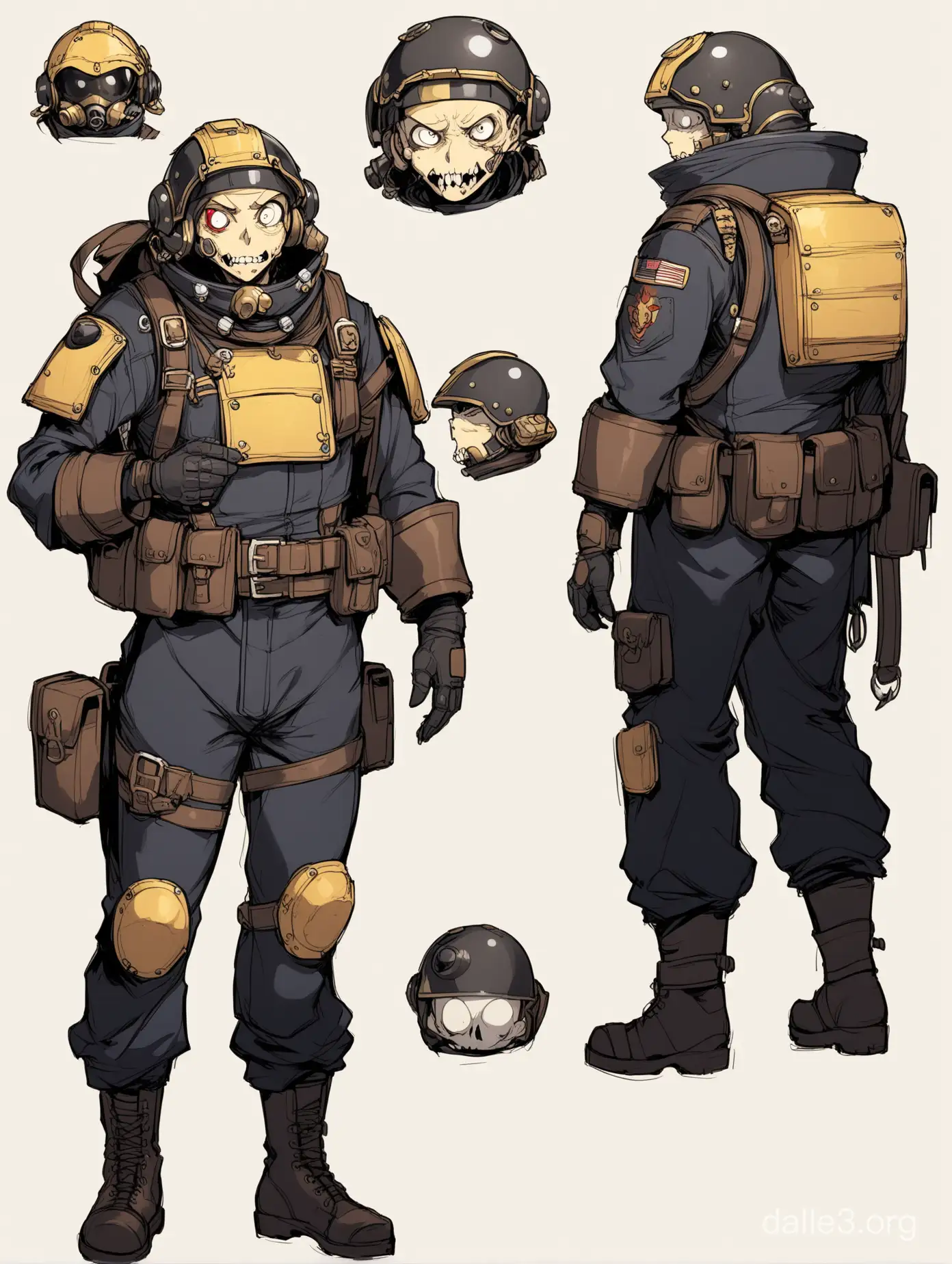 Helldivers Skinny Character Expressing Surprise | Dalle3 AI