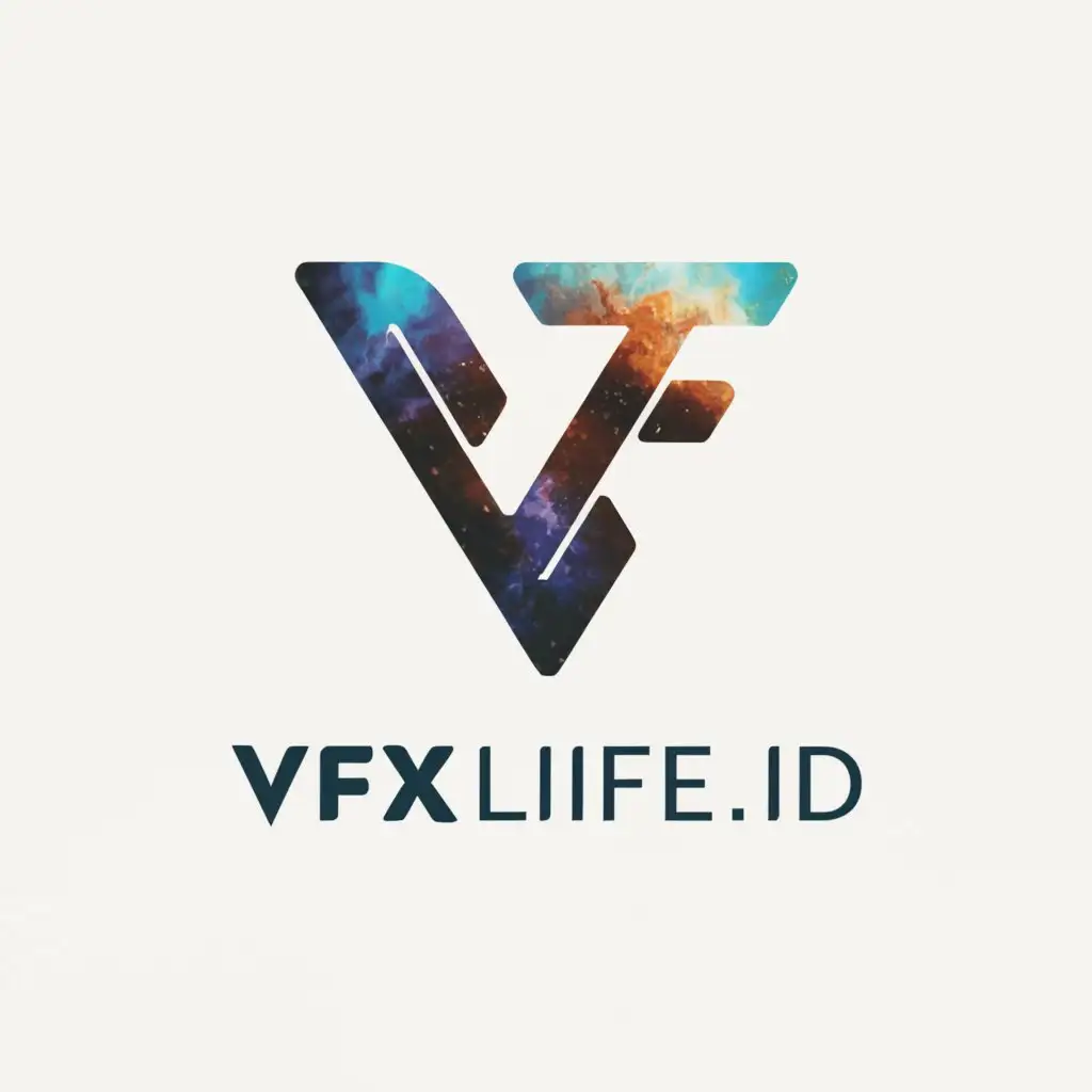 a logo design,with the text "VFX LIFE.ID", main symbol:LETTER V,Minimalistic,be used in Technology industry,clear background Create a logo for a visual effects company named "VFX Life.id." This logo should convey a modern, innovative, and professional image. The color palette should be bold and vibrant, with a preference for shades of blue, gray, and white. Incorporate visual elements that suggest creativity, technology, and motion. The text "VFX Life.id" should be clearly readable, with a clean, contemporary font style. The logo should work well on various platforms, including digital and print, and be suitable for use on business cards, websites, and marketing materials.

This prompt covers the essential aspects needed to create a logo that aligns with your company's name and focus on visual effects, emphasizing creativity and technology.