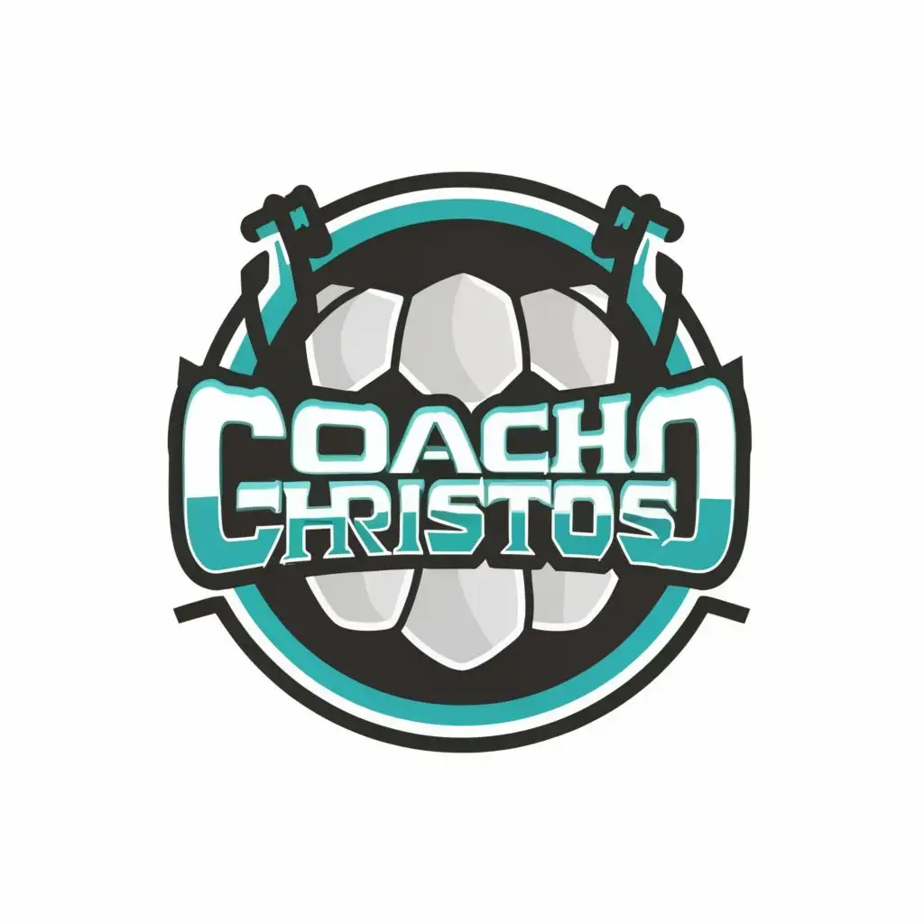 logo, Soccer ball, with the text "Coach CHRISTOS", typography, be used in Sports Fitness industry