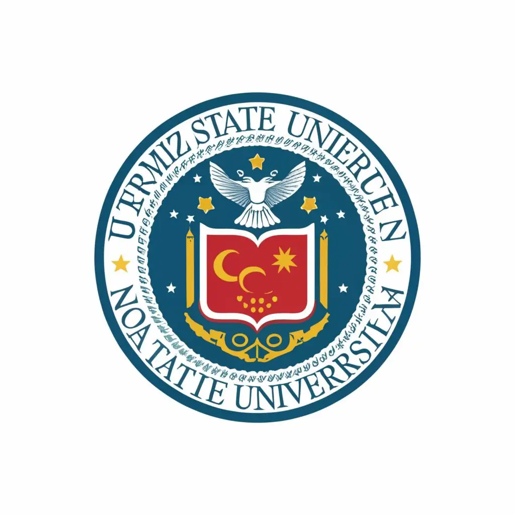 logo, The logo should reflect the university and its 70th anniversary. Also, the emblem and flag of Uzbekistan, modern symbols with a deep meaning related to education, should be depicted., with the text "Termiz State University", typography, be used in Education industry