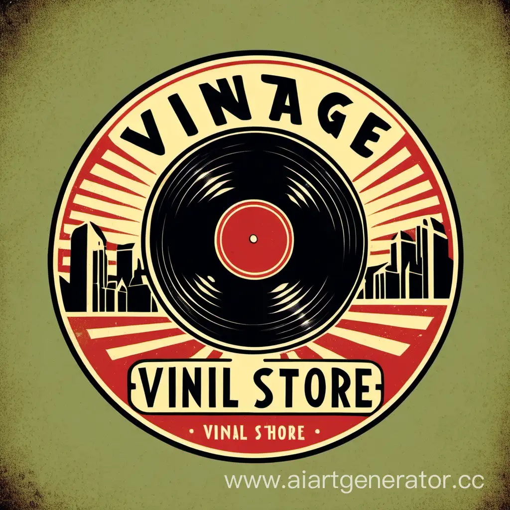 Vintage-Vinyl-Record-Store-Logo-with-Retro-Turntable-and-Music-Notes