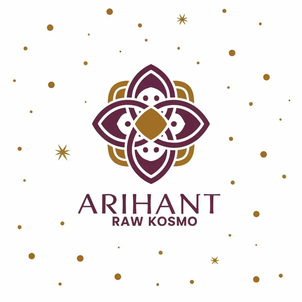 a logo design,with the text "Arihant Raw Kosmo", main symbol:Cosmic Cosmetic,Moderate,be used in Beauty Spa industry,clear background