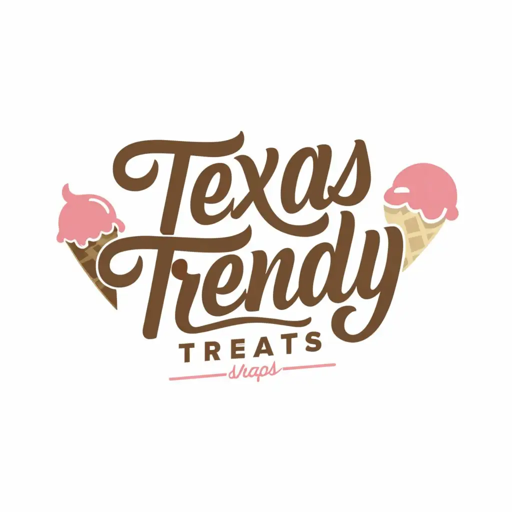 LOGO-Design-For-Texas-Trendy-Treats-Playful-Typography-Ice-Cream-Shop-Logo-on-Clear-Background