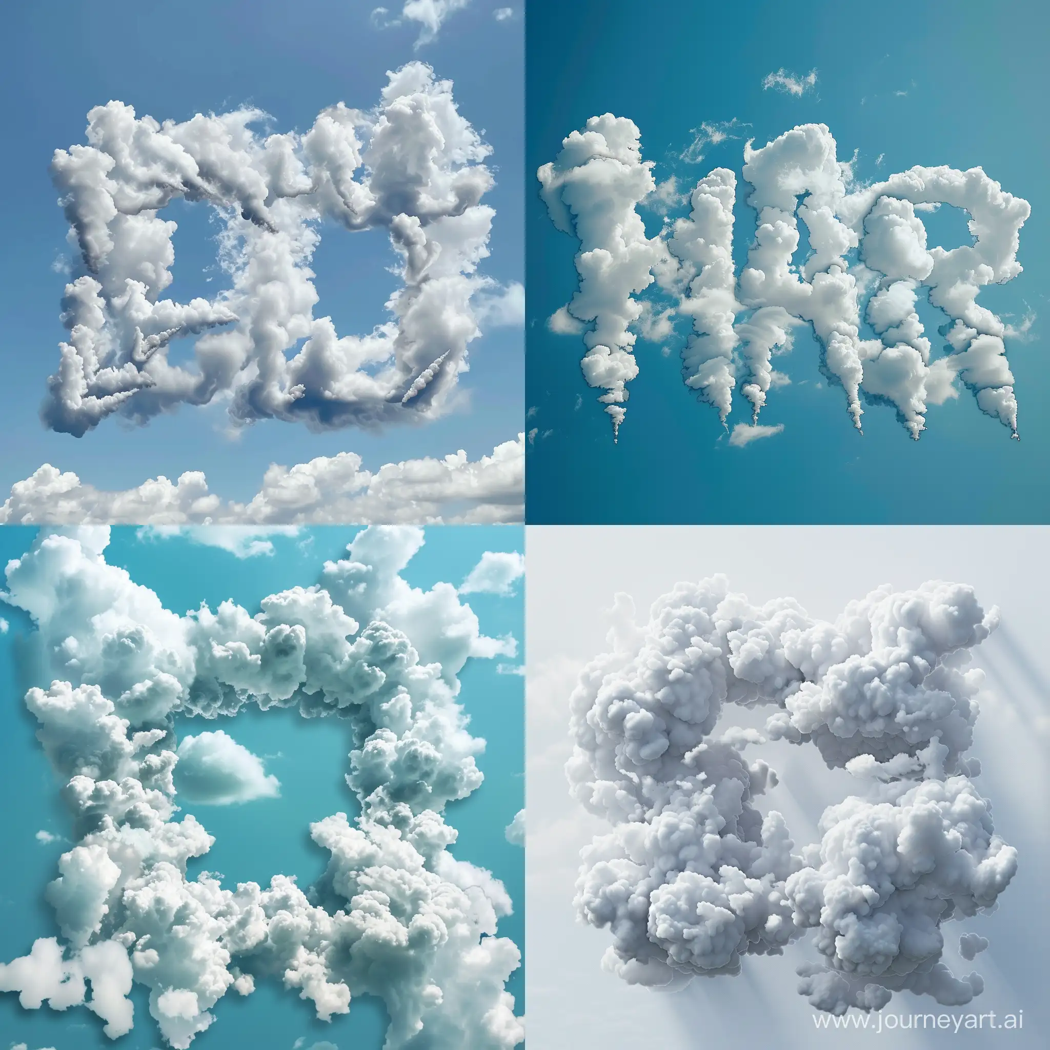 Draw a photo of clouds that add up to the word [ART DESIGN]