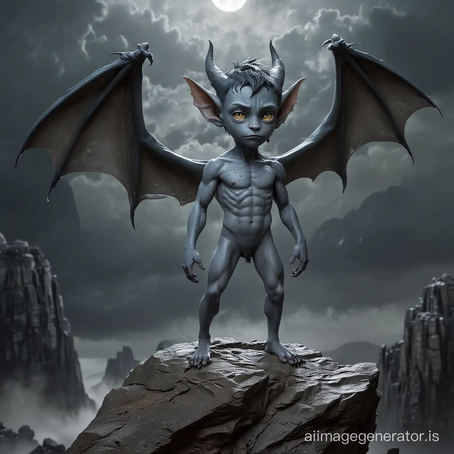 Mysterious-GreyBlue-Skinned-Boy-with-Bat-Wings-and-Tail