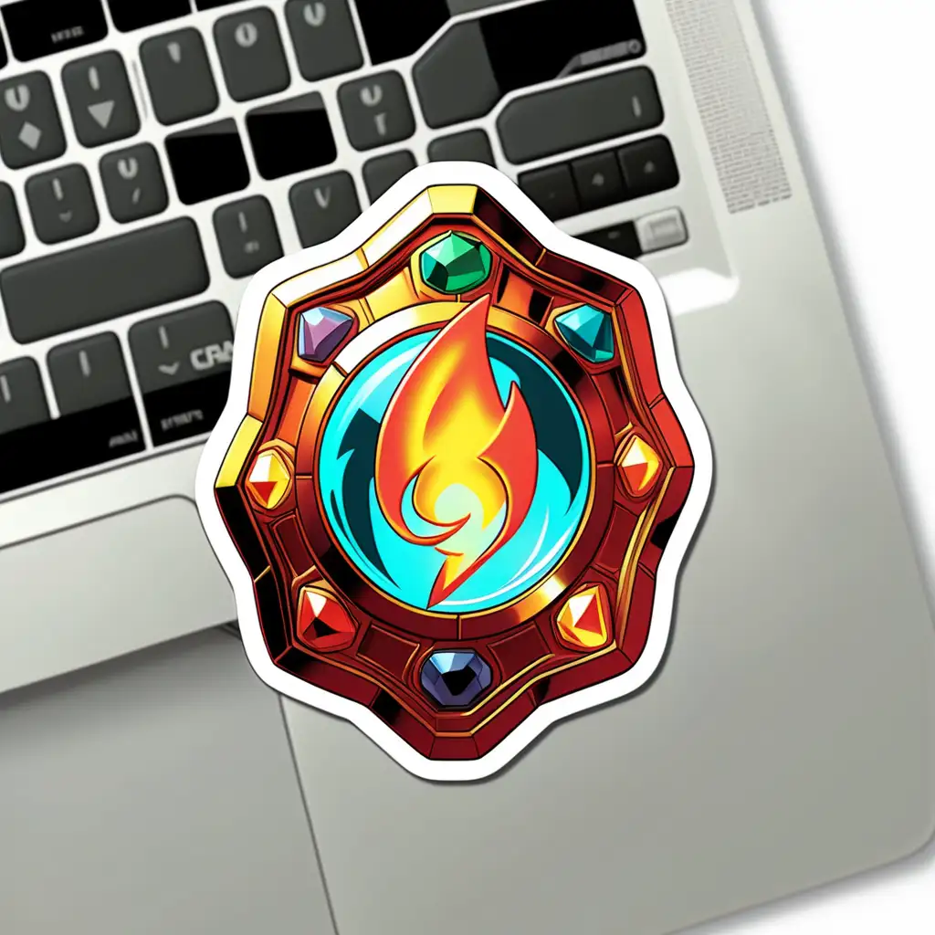 marvel fire infinity stone sticker with a clear background