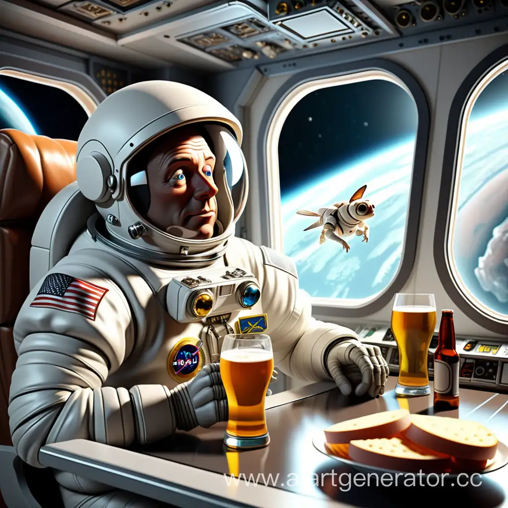 Astronaut-Enjoying-Space-Drinks-with-Spectacular-View-from-Spaceship