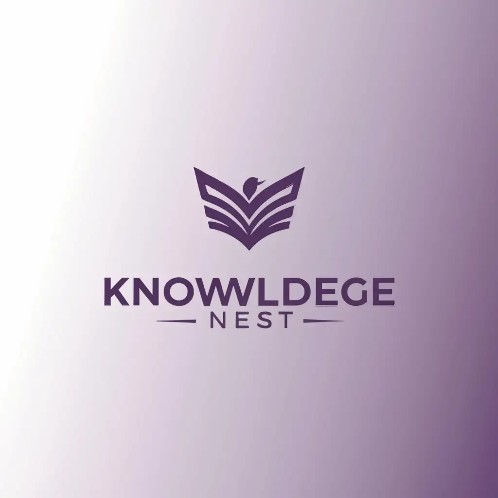 a logo design,with the text "Knowledge Nest", main symbol:knowledge,Moderate,clear background