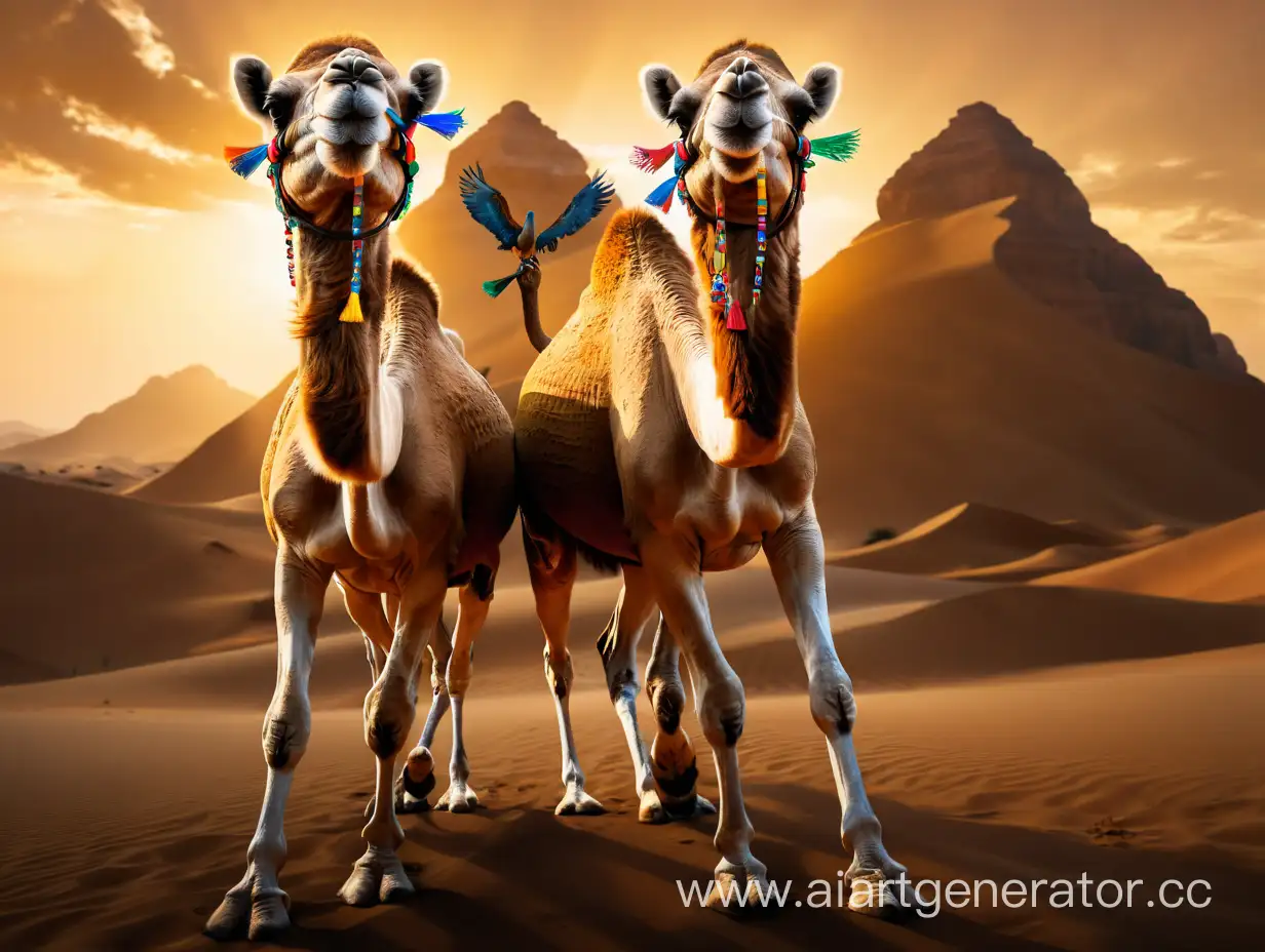 Camel-Portrait-Impressionist-View-of-Two-Camels