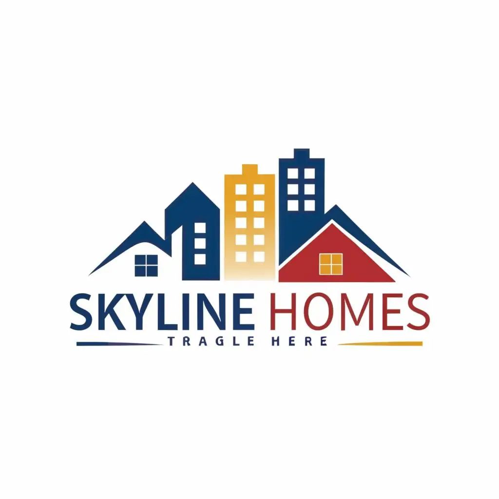 logo, home, with the text "Skyline Homes", typography, be used in Real Estate industry