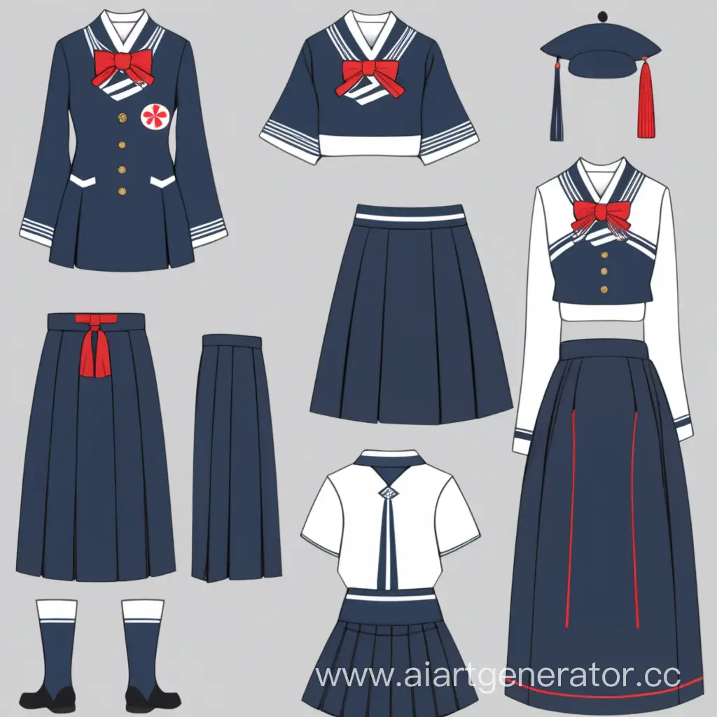 Stylish-Japanese-School-Uniform-with-Long-Skirt