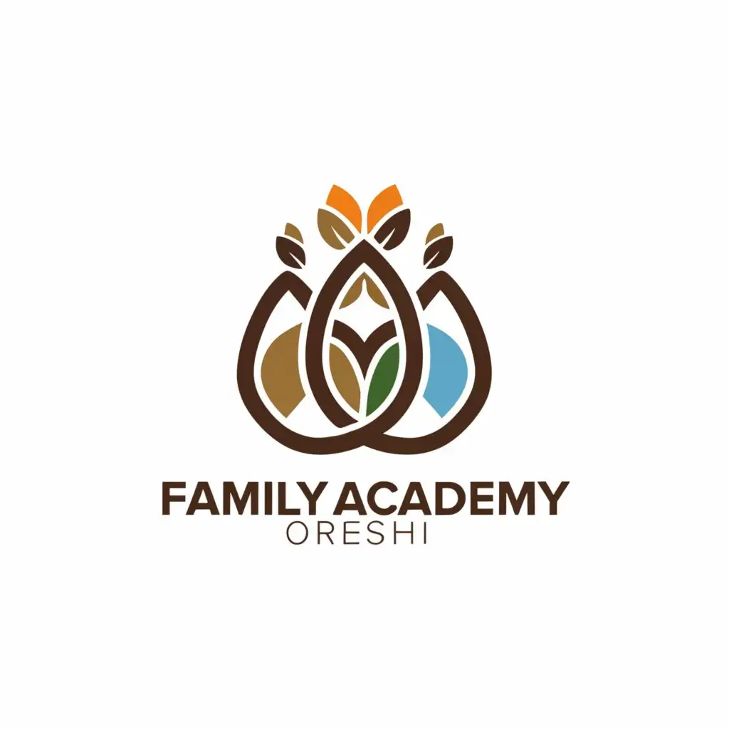 a logo design,with the text "Family Academy Oreshki", main symbol:The main symbol is a stylized nut or nuts,Minimalistic,be used in Home Family industry,clear background