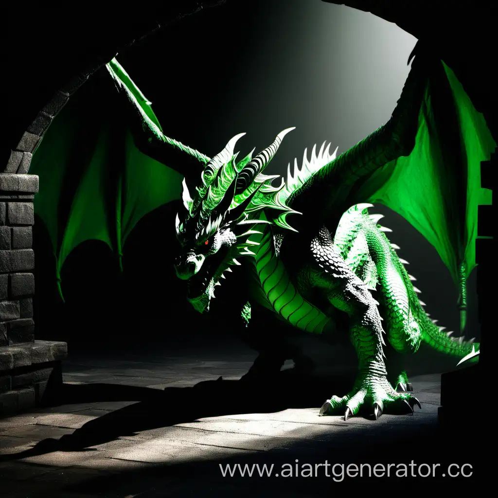 Зеленый дракон выходит из тени
