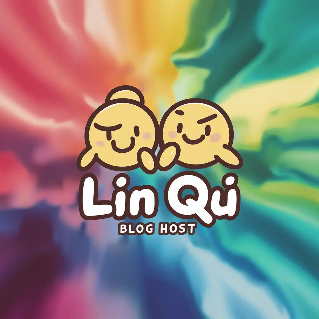 Entertainment blogger avatar, cartoon, relaxed, with the words "Lin Qi" inside