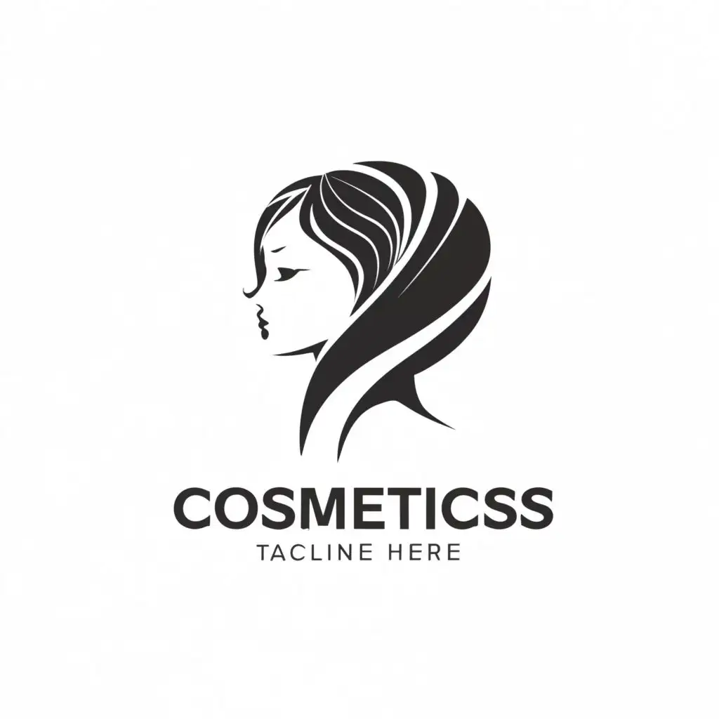 a logo design,with the text "Cosmetics", main symbol:hair,Moderate,be used in Beauty Spa industry,clear background