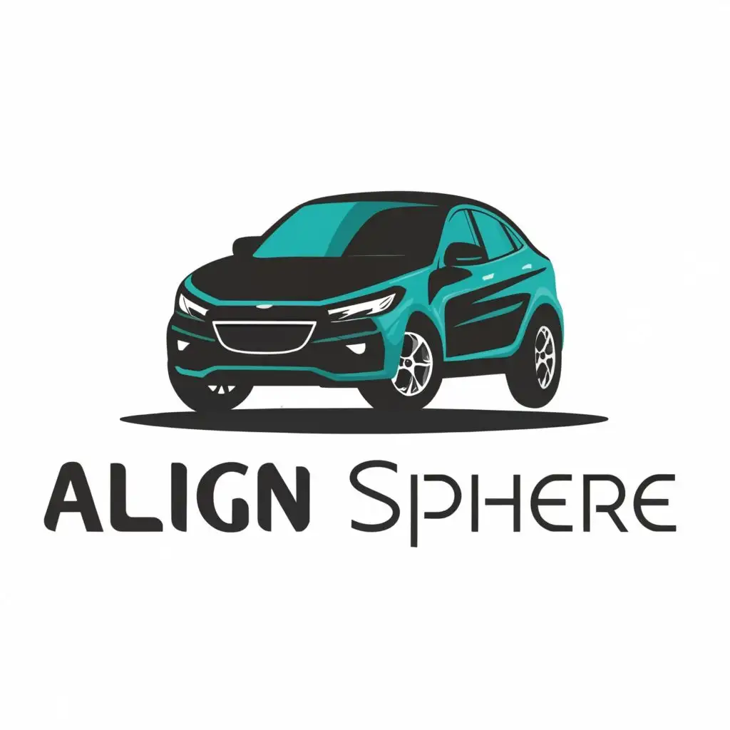 logo, Car, with the text "Align sphere", typography, be used in Automotive industry