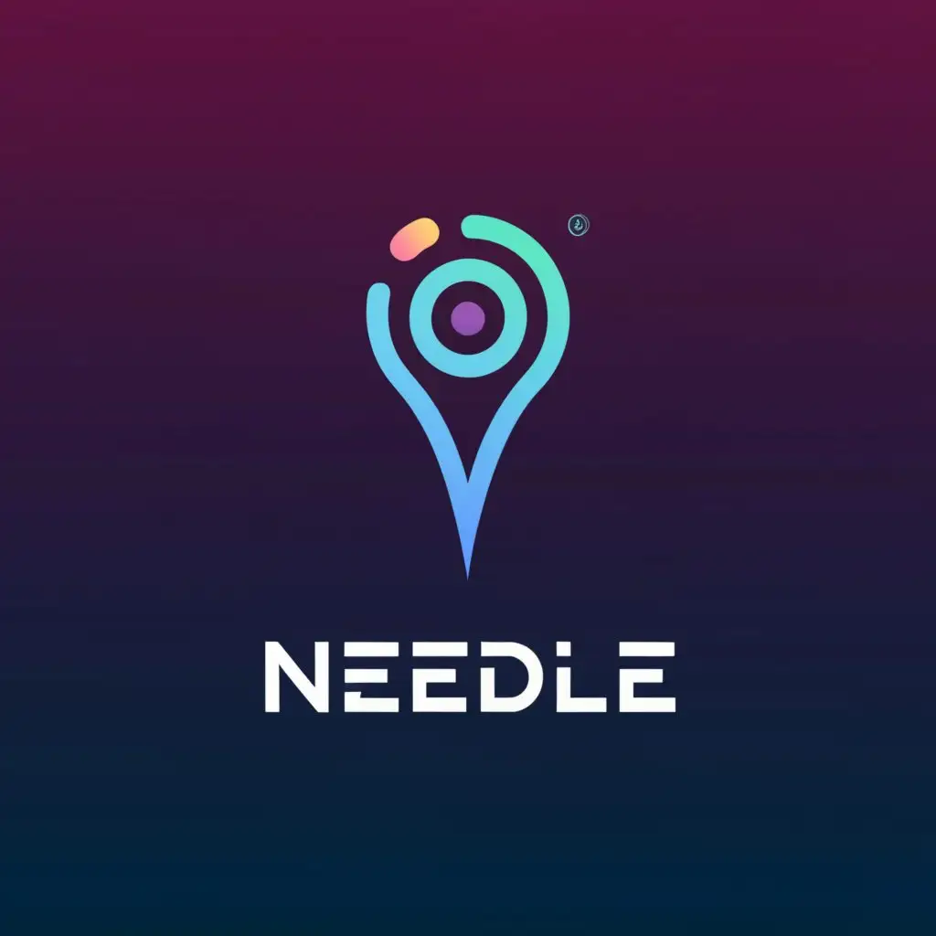 a logo design,with the text "Needle", main symbol:The logo should emphasize immediacy, convenience, and personalized service. Use concise and unique design elements, incorporating colors and graphics suitable for the instant service industry to convey a sense of modernity and reliability.,Moderate,clear background