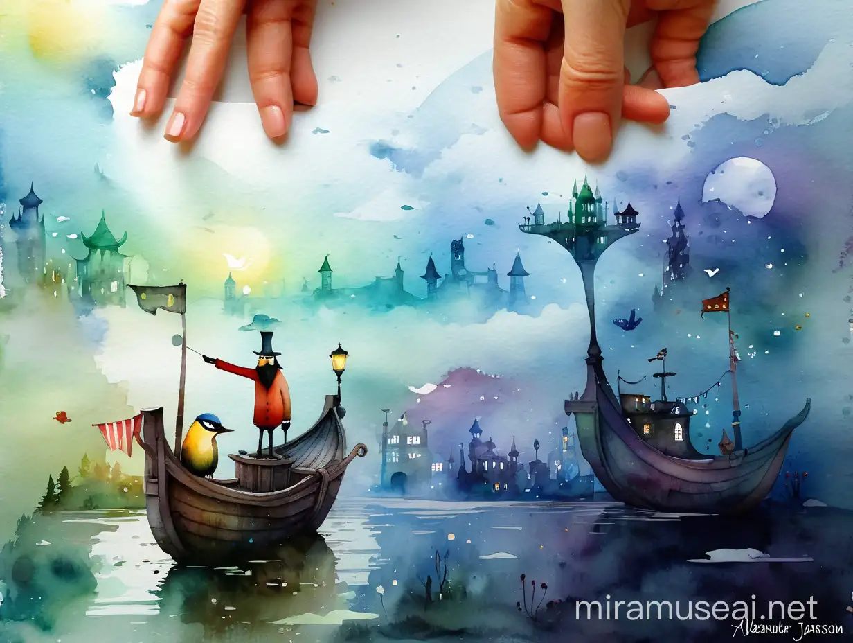 watercolour style by Alexander Jansson