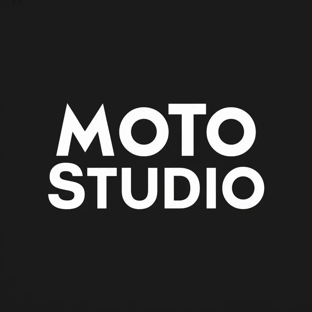 logo, AUTOMOTIV, with the text "MOTO STUDIO", typography