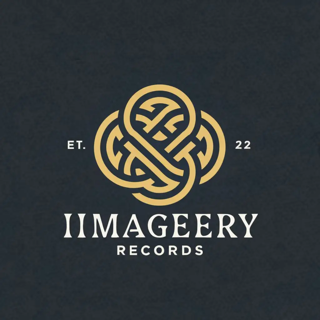 a logo design,with the text "imagery records", main symbol:endless knot logo,Moderate,be used in Entertainment industry,clear background