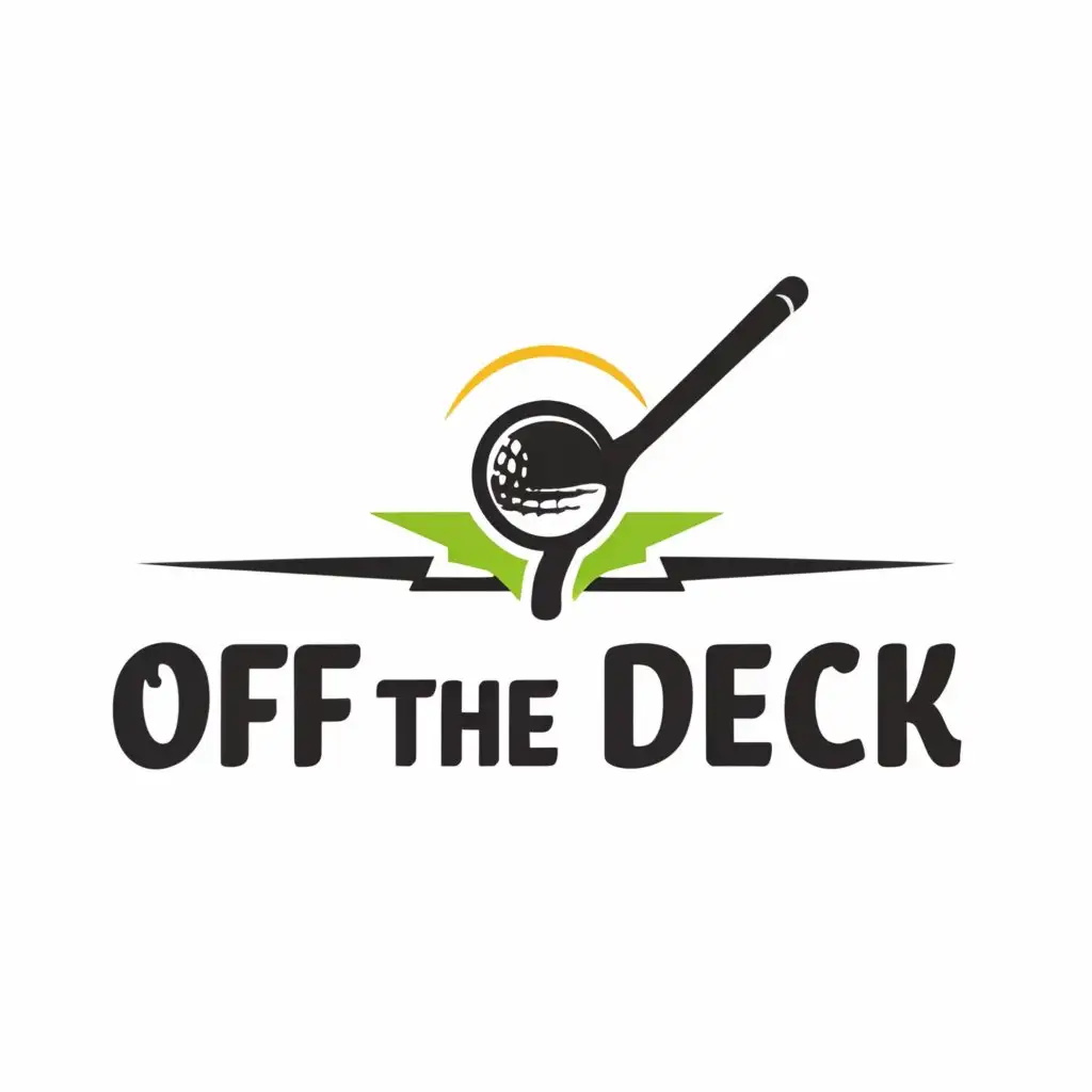 a logo design,with the text "Off the Deck", main symbol:golf,complex,clear background