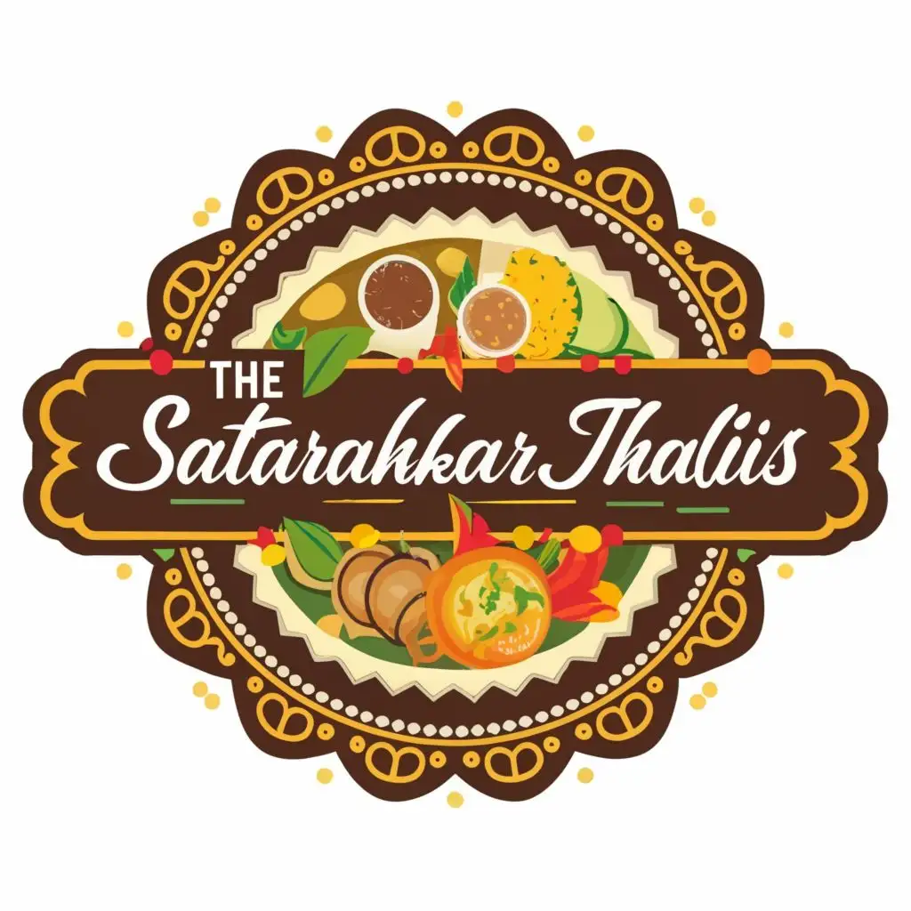 logo, Maharashtra food, with the text "The Satarakar Thali's ", typography, be used in Restaurant industry