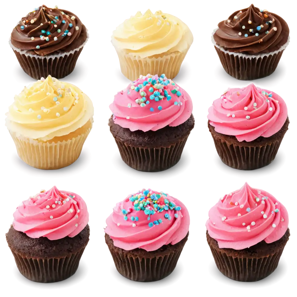 Exquisite-Cupcakes-PNG-Indulge-in-Delectable-Visual-Delights