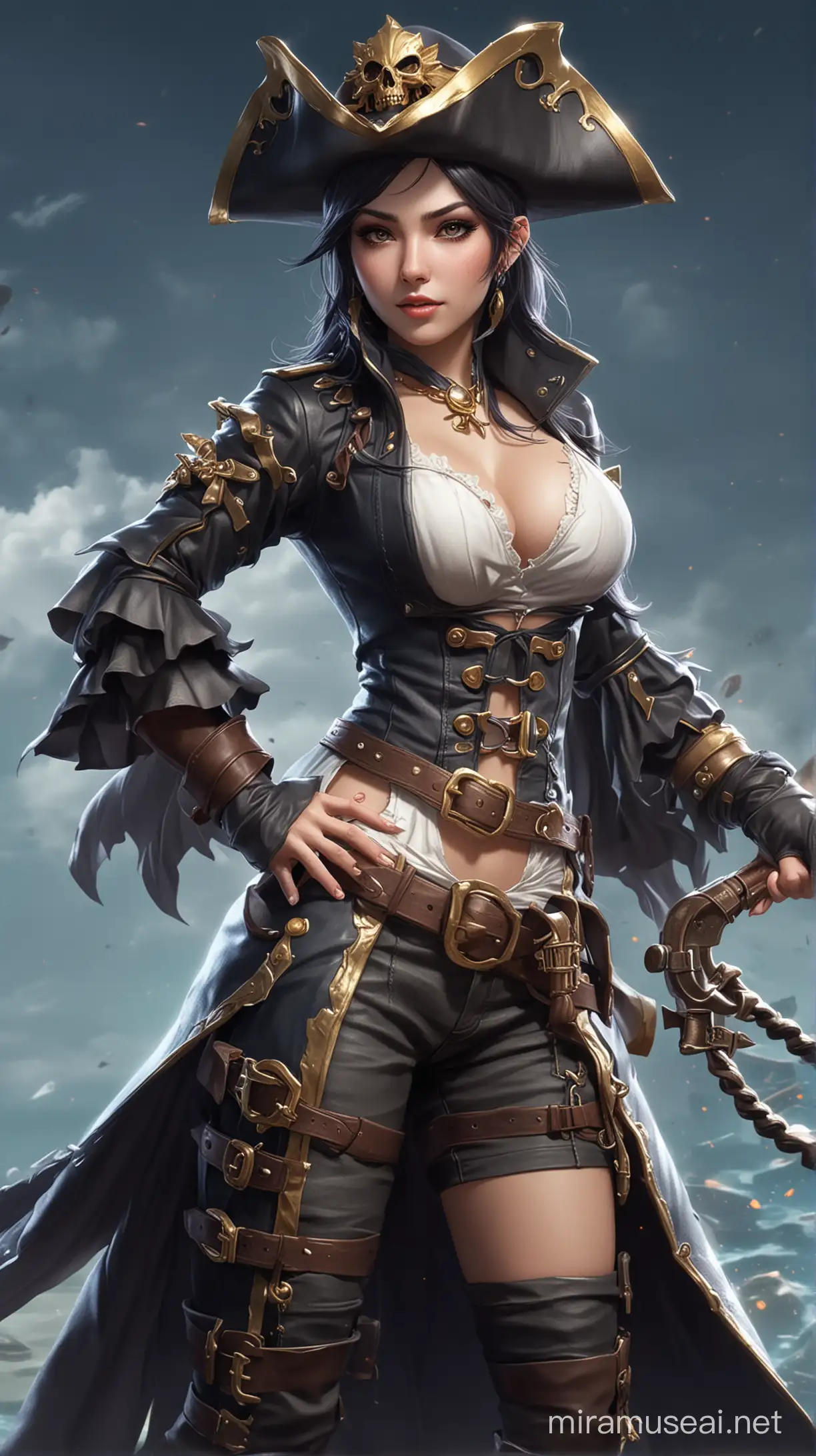 2A Character From NierReincarnation X Pharsa Style from Mobile Legends : in Pirate Costume 