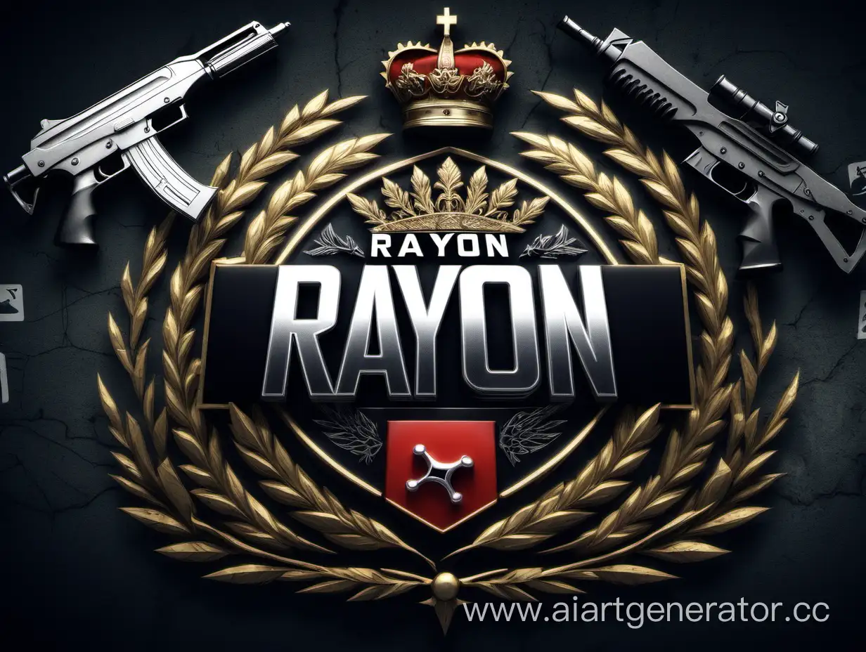 на фоне изображения должен быть представлен игровой проект RAYON ONLINE, а также элементы криминальной России (например, машины, оружие, персонажи). В центре изображения должен быть расположен логотип проекта RAYON ONLINE.
