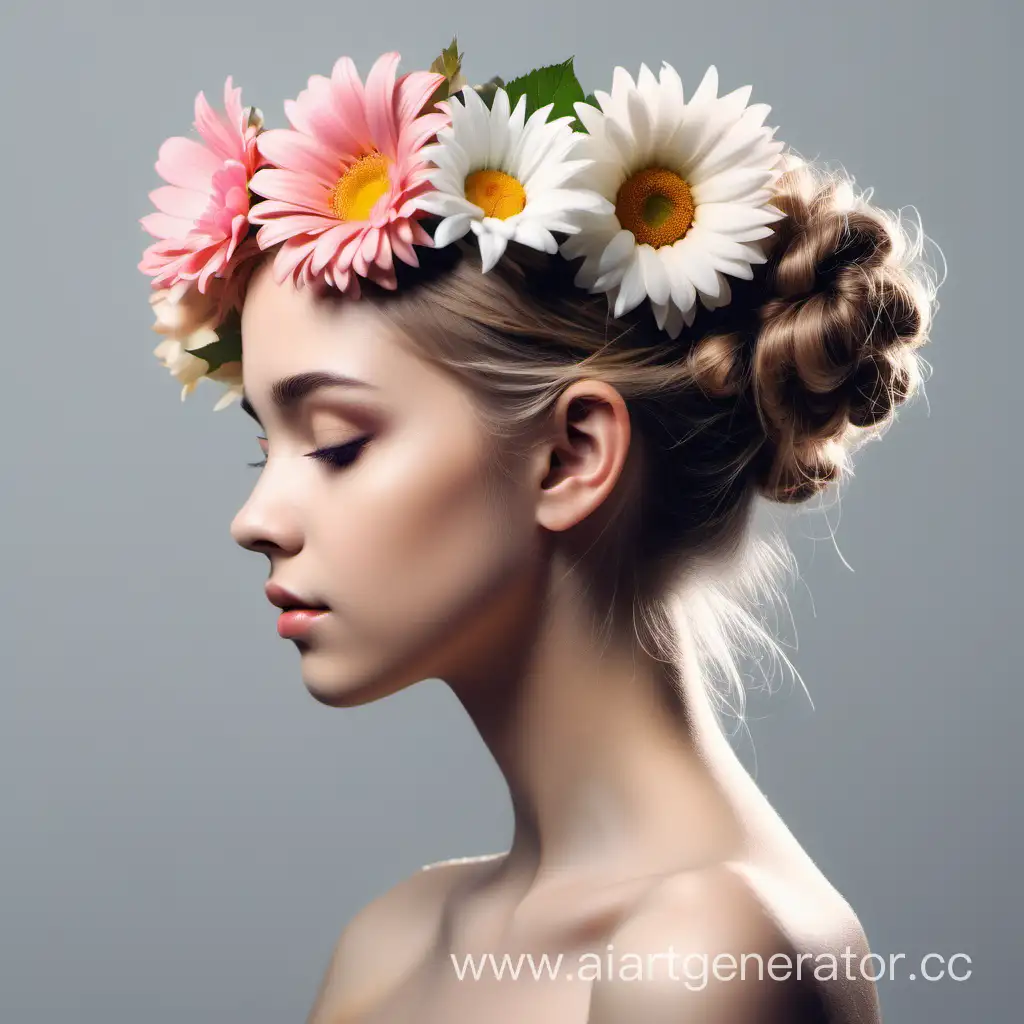 Flower-Girl-Portrait-Vibrant-Floral-Headpiece-Profile-Shot