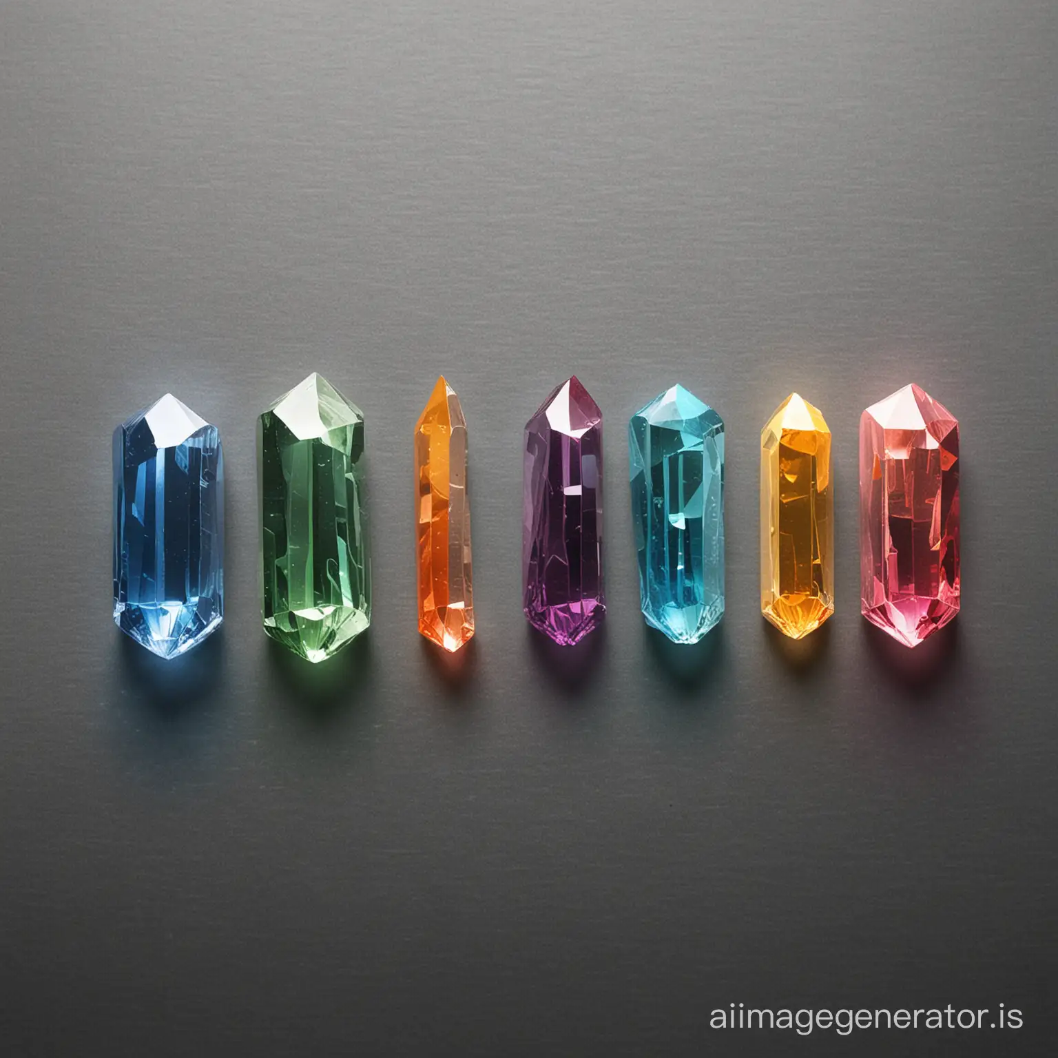 write word "COLORS" looks like crystals