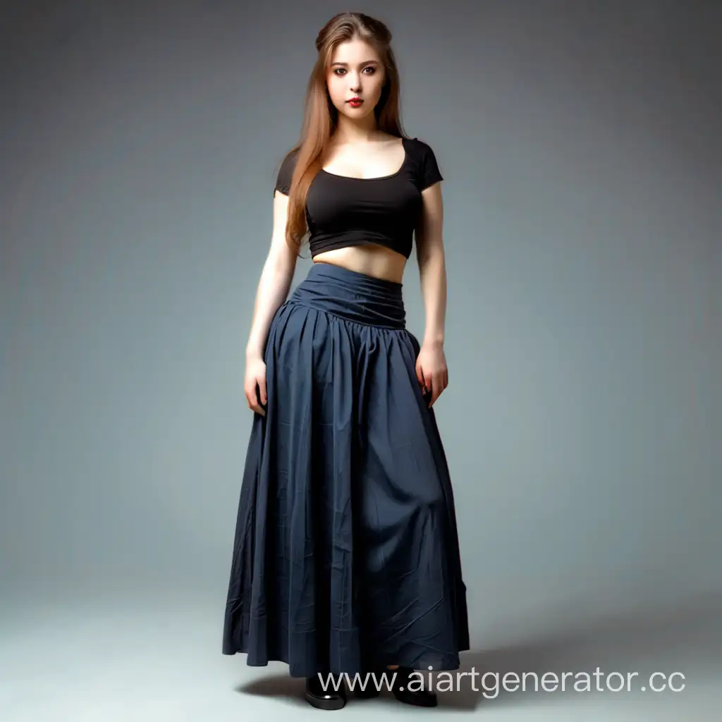 Graceful-Girl-in-Flowing-Skirt-with-Accentuated-Hips