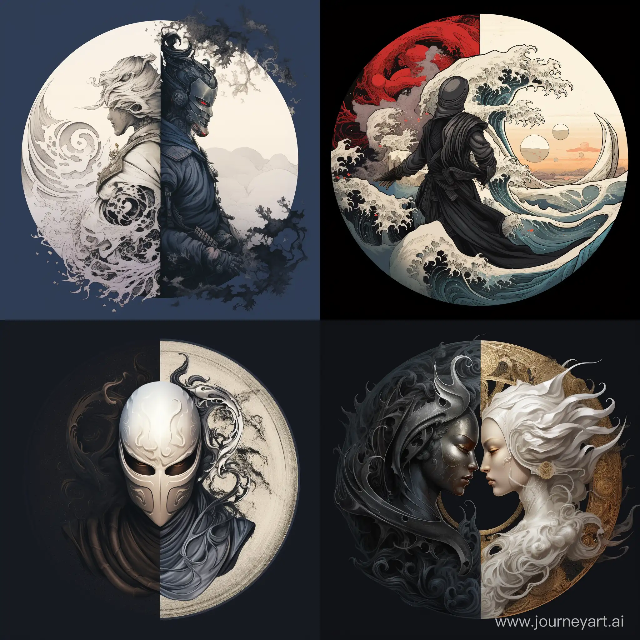 Harmony-in-Duality-Yin-Yang-White-and-Black-Knight-Illustration