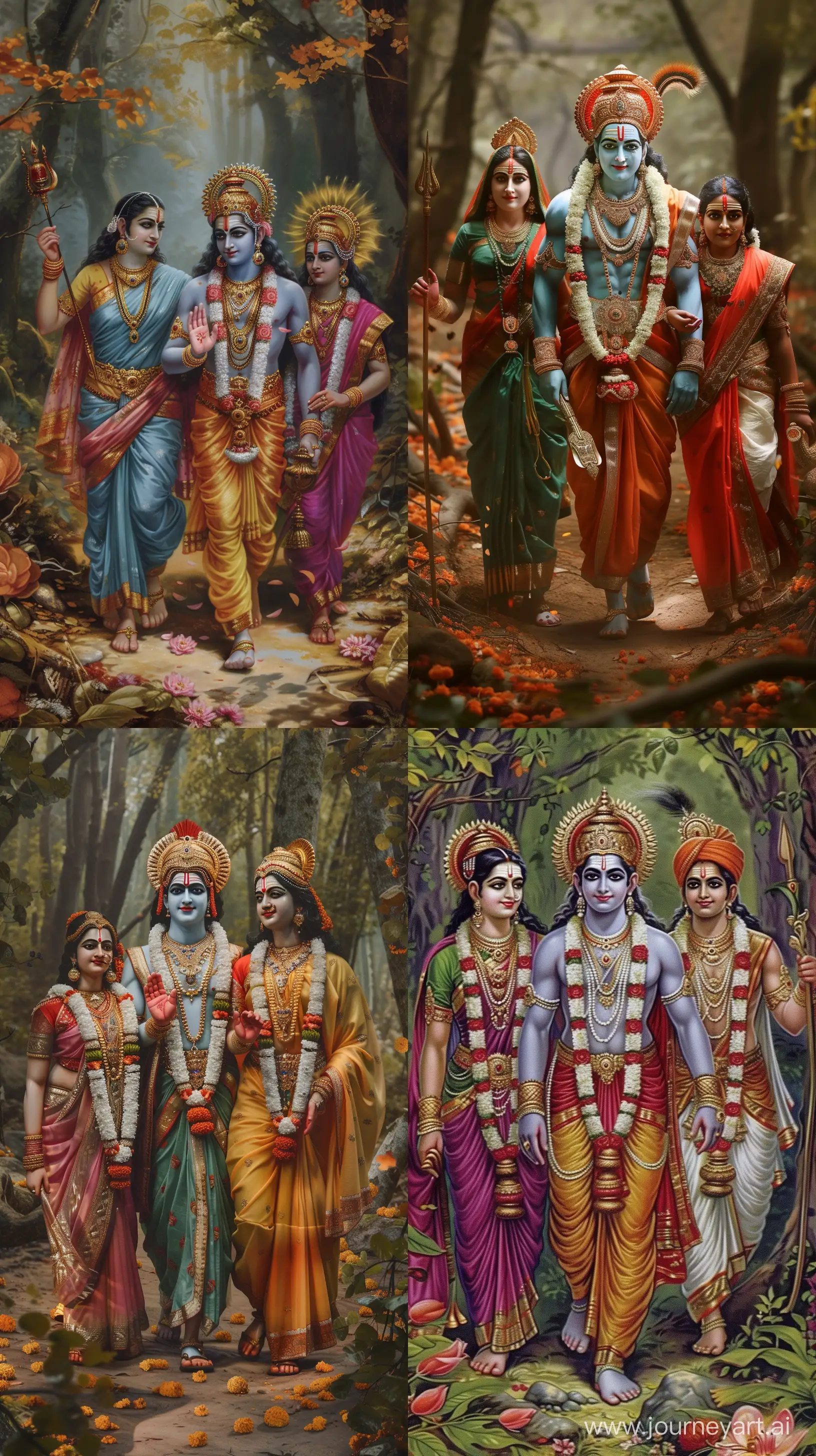 Lord-Ram-Walking-with-Wife-and-Brother-Realistic-Forest-Scene-in-8K-Quality