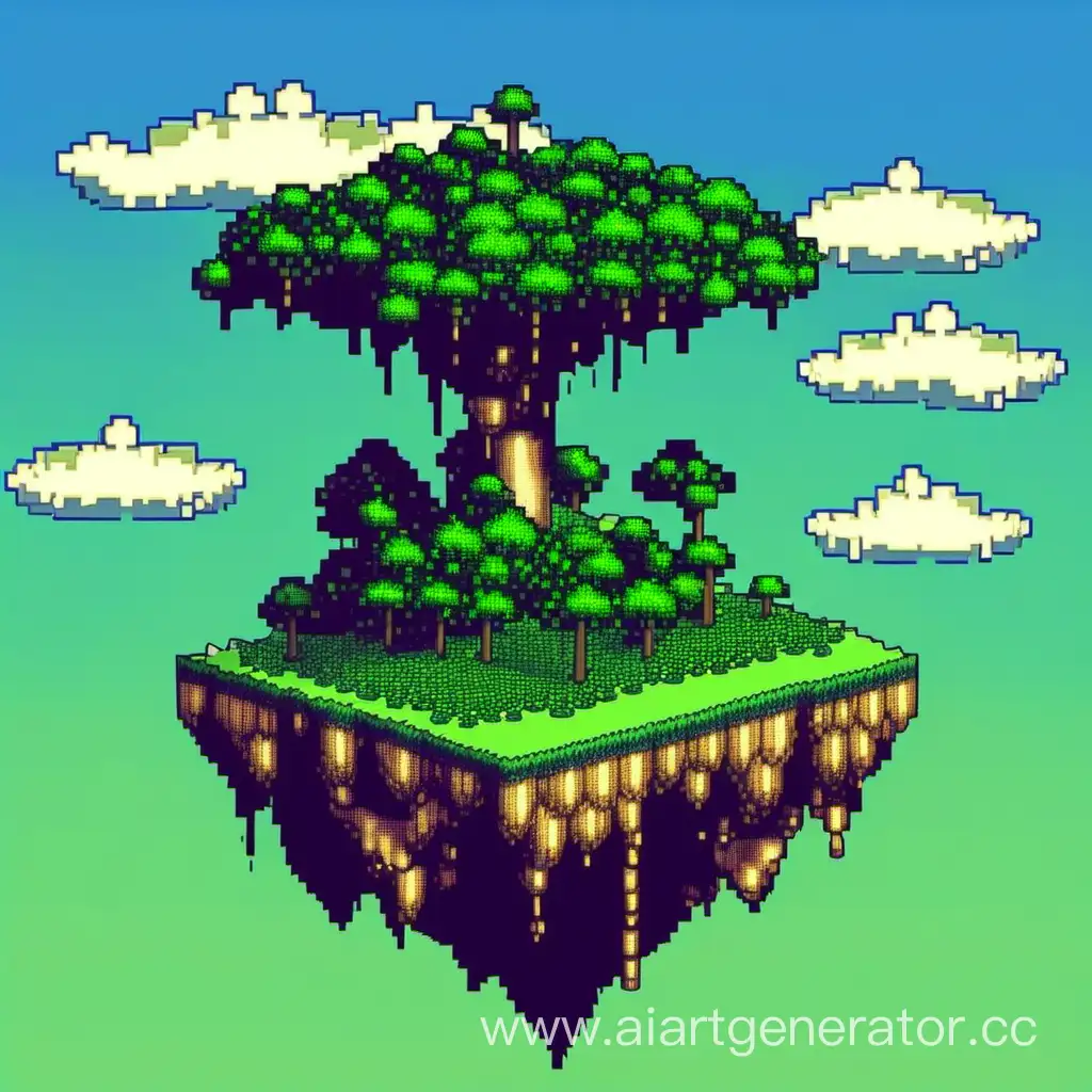 8Bit-Flying-Island-devoid-of-vegetation