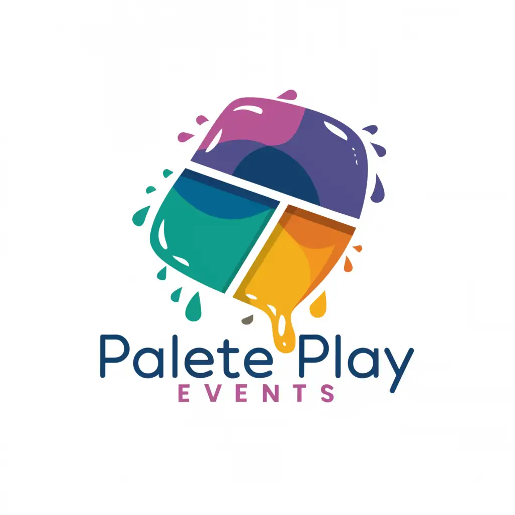 a logo design,with the text 'Palette Play Events', spelt correctly main symbol:Paint Palette,Moderate,be used in Events industry,clear background