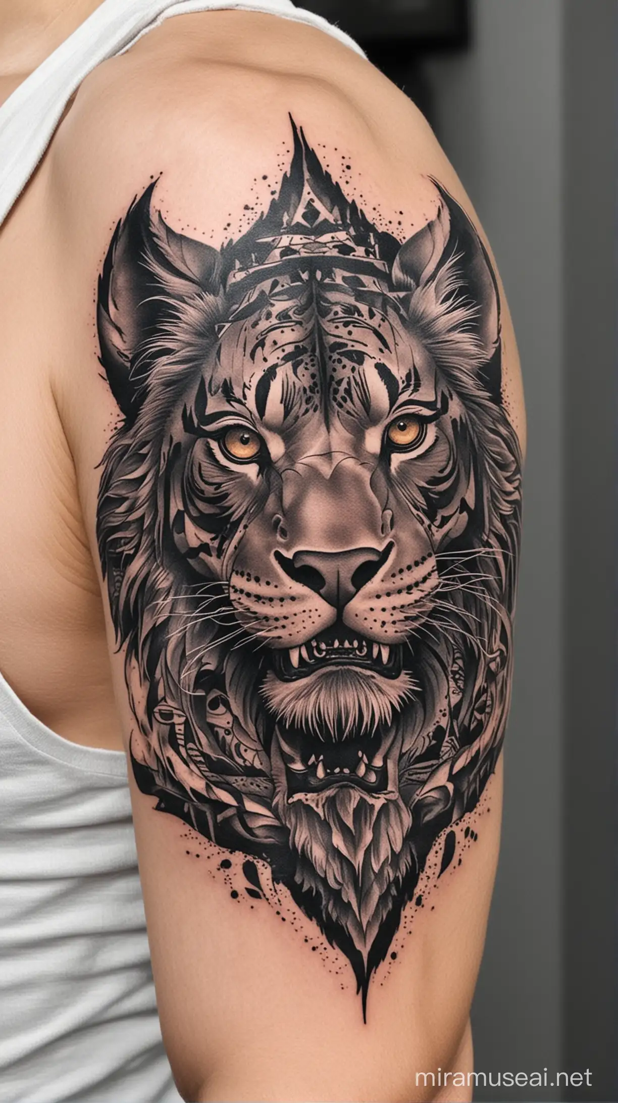 Striking Black and Grey Tattoo Design