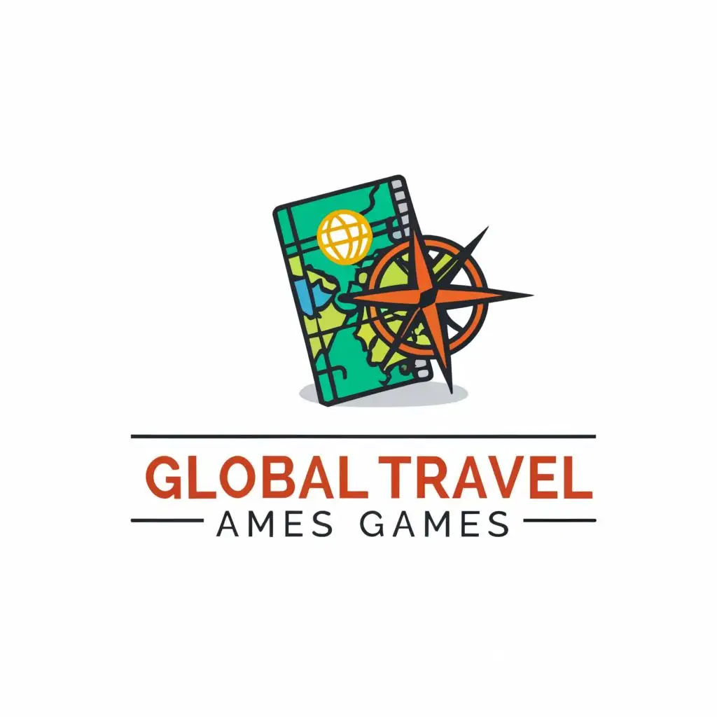 a logo design,with the text "Global Travel Games", main symbol:Travel, map, be used in Retail industry