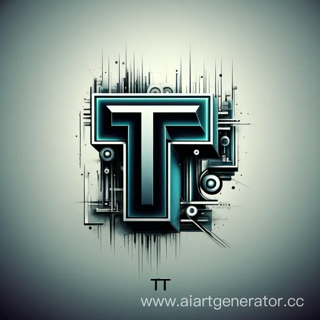 Letter-T-in-Techno-Style-Artwork