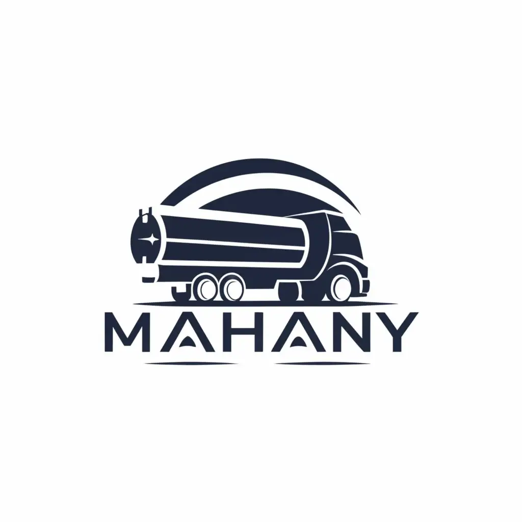 LOGO-Design-For-Mahan-Bold-Text-with-Oil-Tanker-Transporter-Truck-Trailer-Symbol-on-Clear-Background