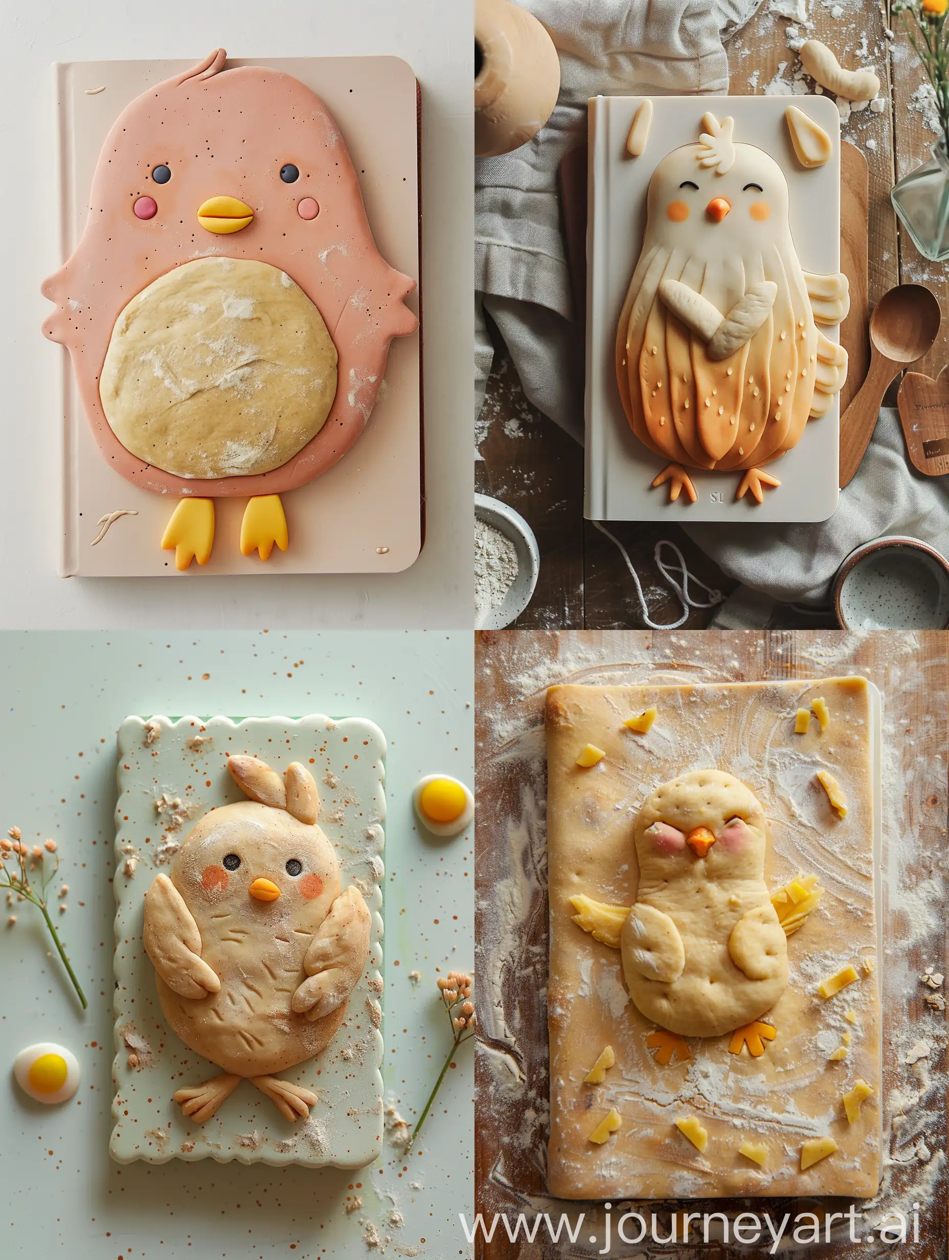 Adorable-ChickShaped-Dough-Notebook-Cover