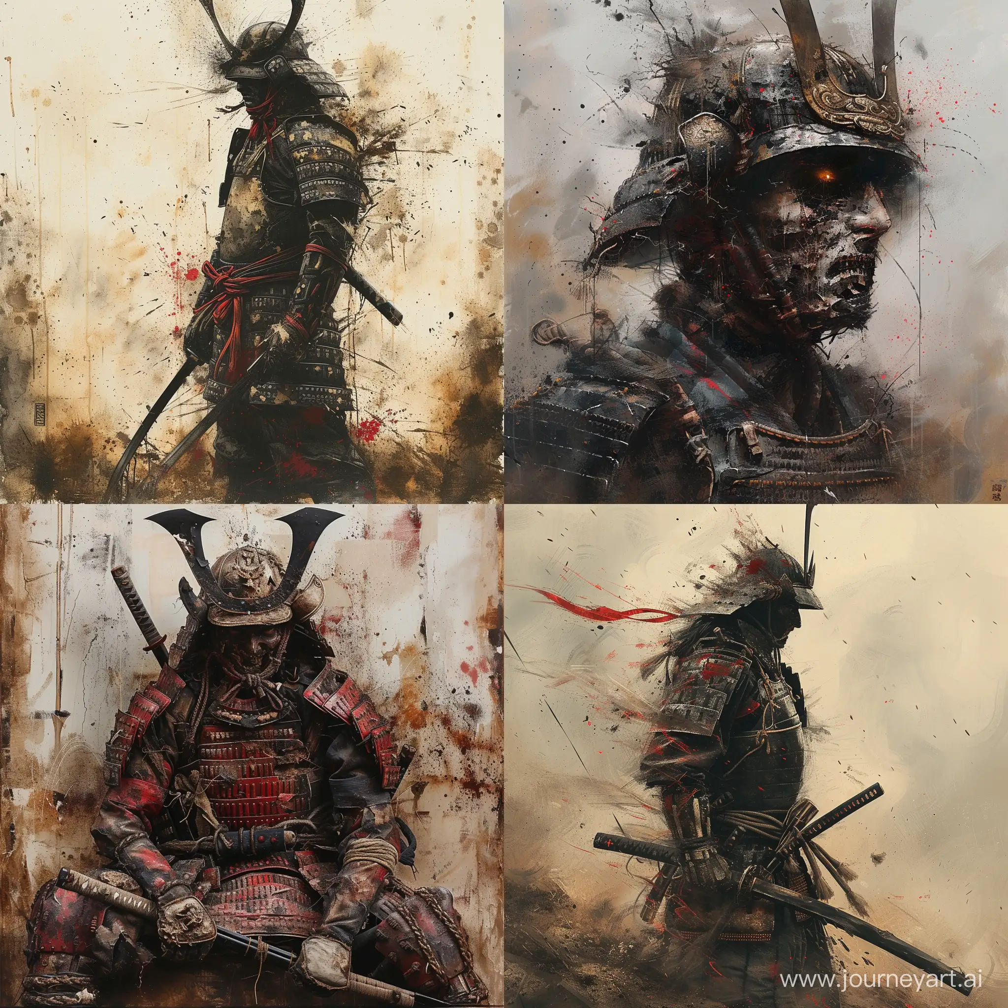 Battle-Worn Samurai: Artistic Surrealism
