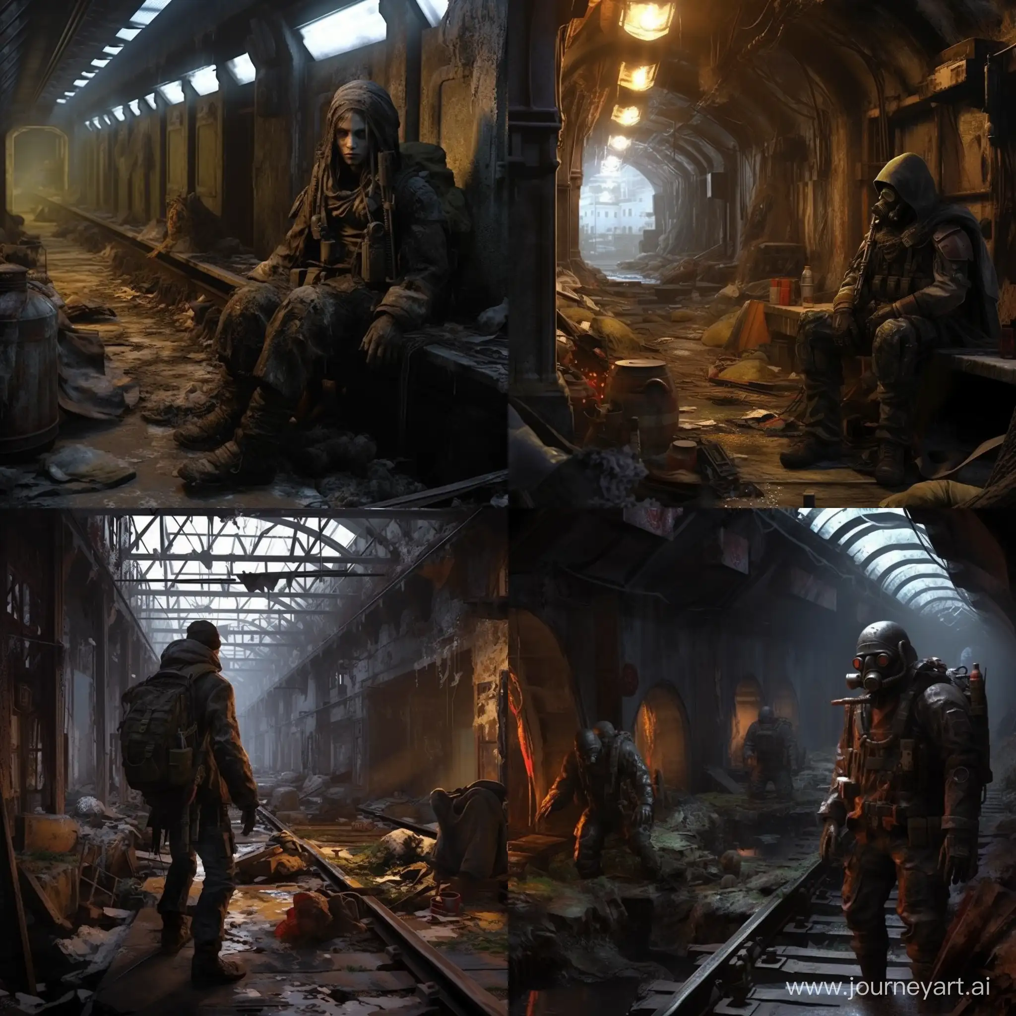 Realism, Metro 2033 by Dmitry Glukhovsky, soldier of the Kalinin Confederation, underground outpost.
