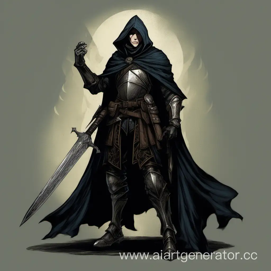 Stealthy-Rogue-in-Light-Armor-and-Dark-Cloak-Wielding-a-Dagger