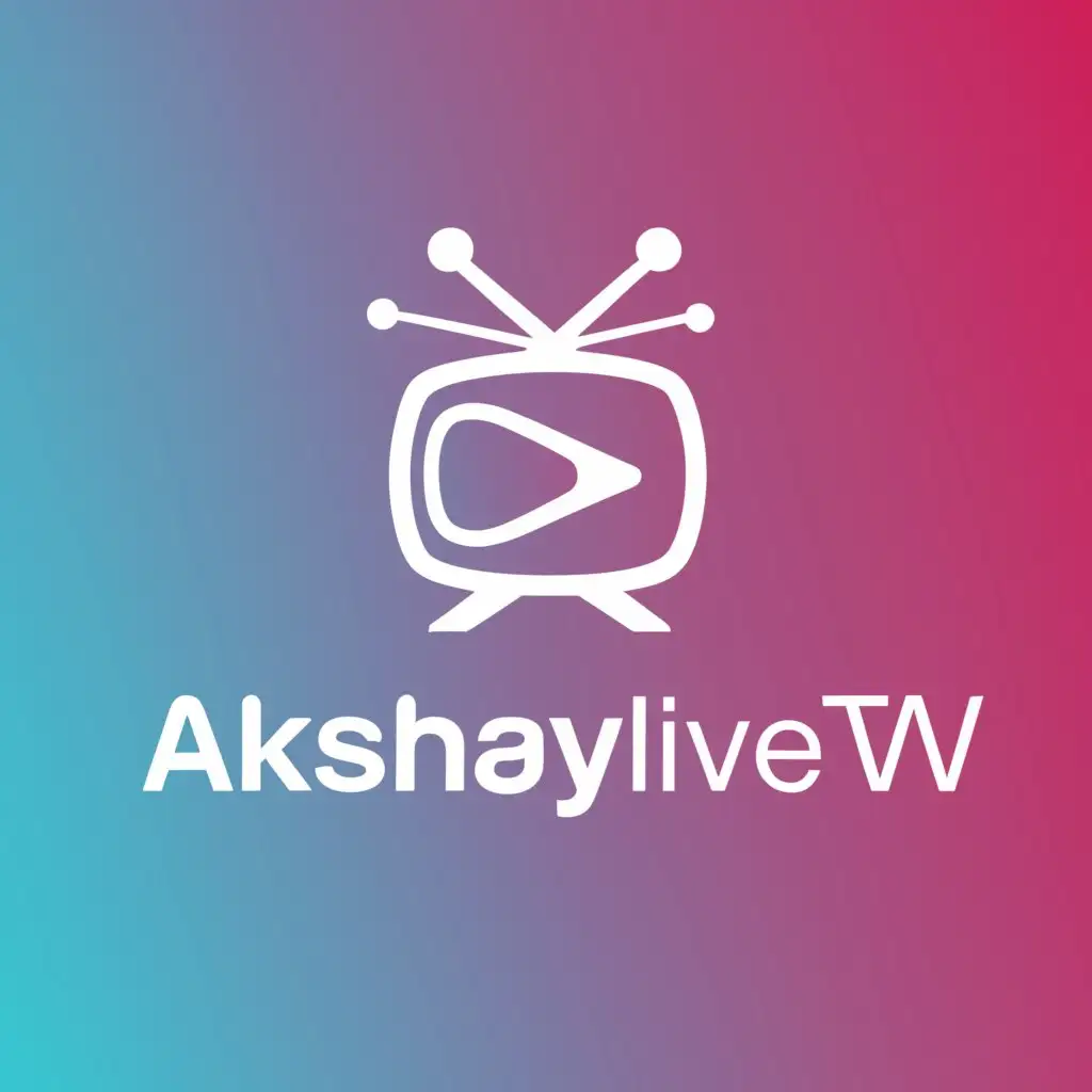 a logo design,with the text "AkshayLiveTv", main symbol:Tv,Moderate,be used in Technology industry,clear background