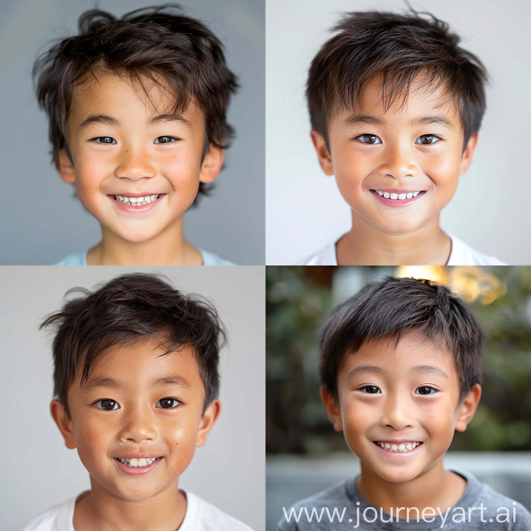 British-Chinese 10-year-old boy
Loves to smile and adorable
Striking features - thick eyebrows, large expressive eyes
Passionate about art
Enjoys Thai boxing
Fond of mathematics
ADHD, but well-controlled with medication
Very self-disciplined
Energetic and vibrant personality
Engaged in a variety of activities - arts, sports, and academics



