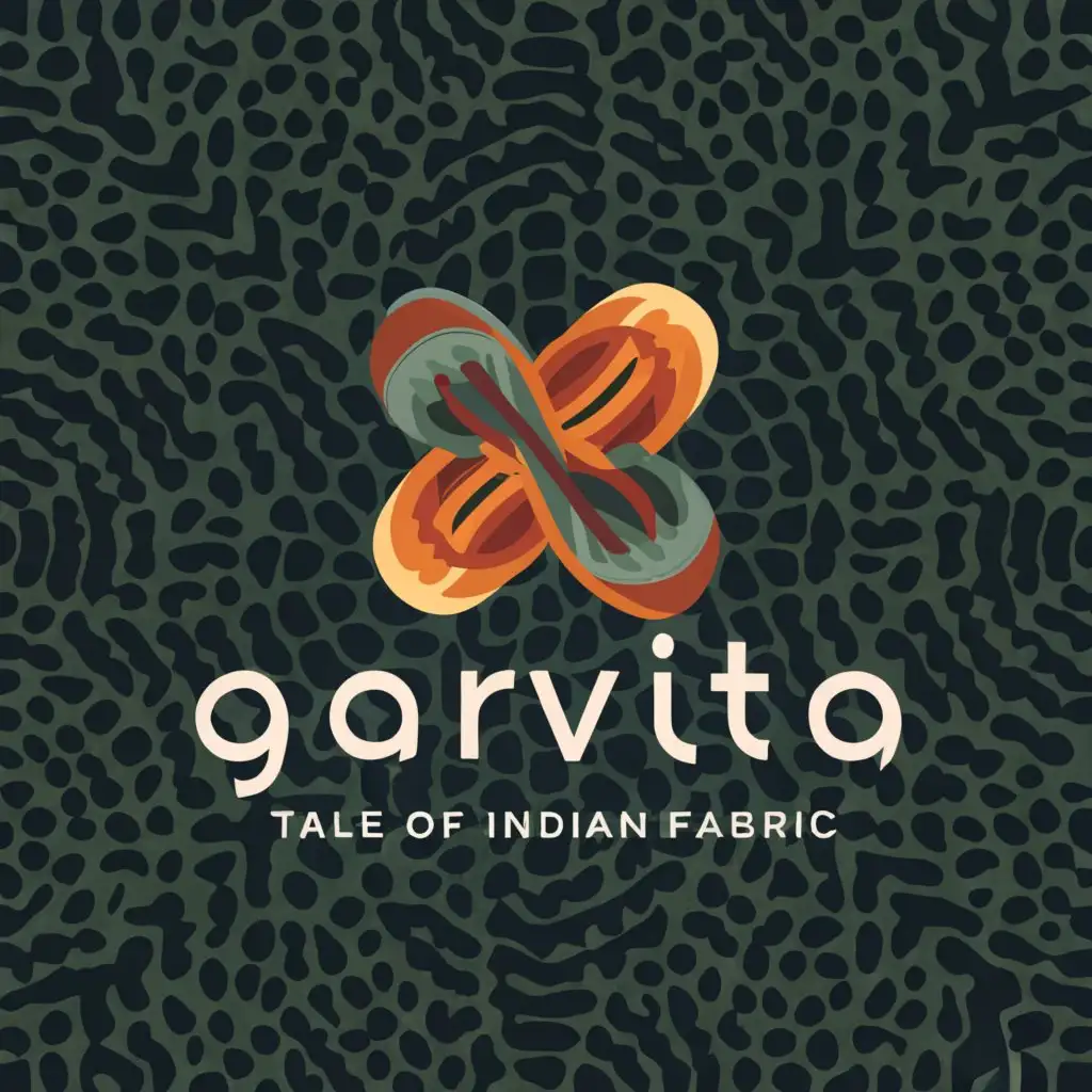 a logo design,with the text "Garvita  - Tale of Indian Fabric", main symbol:Woven fabric,Moderate,clear background