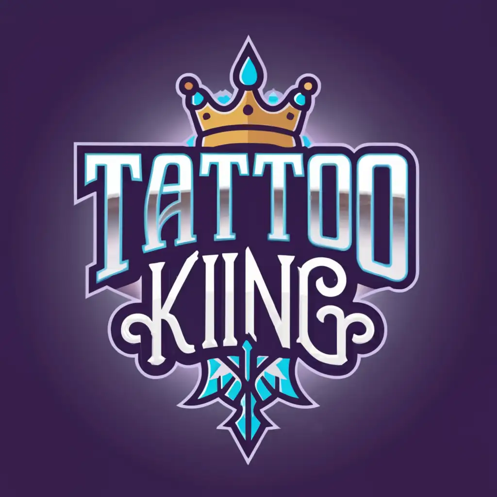 LOGO-Design-For-Tattoo-King-Bold-Text-with-Artistic-Tattoo-Theme-on-Clear-Background